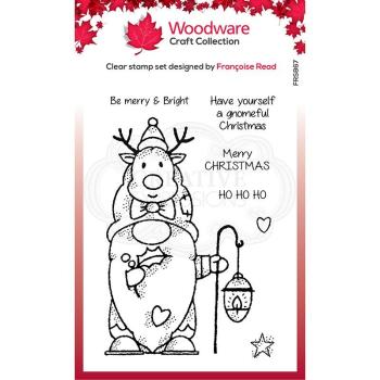 Woodware Reindeer Gnome   Clear Stamps - Stempel 
