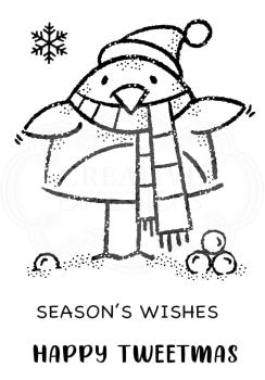 Woodware Tweetmas Robin   Clear Stamps - Stempel 