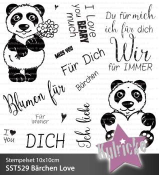 Kulricke Stempelset "Bärchen Love" Clear Stamp Motiv-Stempel