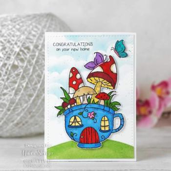 Woodware Mushroom Cup   Clear Stamps - Stempel 