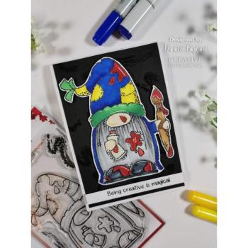 Woodware Arty Gnome   Clear Stamps - Stempel 