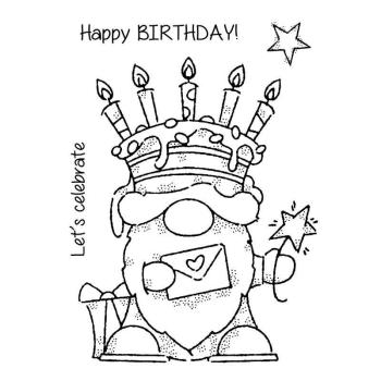 Woodware Birthday Cake Gnome   Clear Stamps - Stempel 