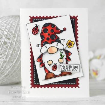 Woodware Ladybird Gnome   Clear Stamps - Stempel 