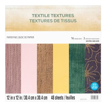 Craft Smith "Textile Textures" 12x12" Paper Pad