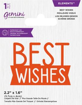 Gemini Best Wishes Mini Elements Dies  - Stanze - Wortstanze