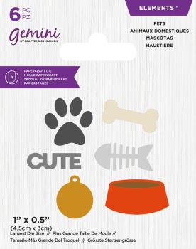 Gemini Pets Mini Elements Dies  - Stanze - Haustiere