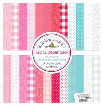 Doodlebug Design "Lots of Love" 12" Paper Pack  - Designpapier 