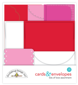 Doodlebug Design "Lots of Love Assortment" Cards & Envelopes - Karten & Umschläge