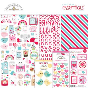 Doodlebug Design Lots of Love 12x12 Inch Essentials Kit 