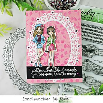 Picket Fence Studios Girls Find Your Tribe  Clear Stamps 