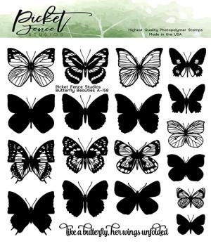 Picket Fence Studios Butterfly Beauties Clear Stamps 