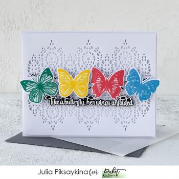 Picket Fence Studios Butterfly Beauties Clear Stamps 