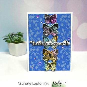 Picket Fence Studios Butterfly Beauties Clear Stamps 