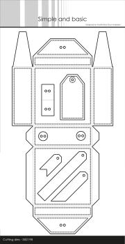 Simple and Basic " Square Giftbox Cutting " Stanze -  Die