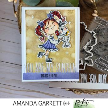 Picket Fence Studios Bunny Dear 4x4 Inch Clear Stamps