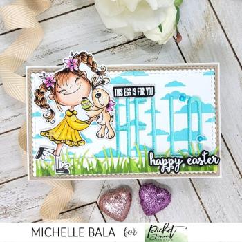 Picket Fence Studios Bunny Dear 4x4 Inch Clear Stamps