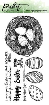 Picket Fence Studios Eggs-tra Special Easter 4x8 Inch Clear Stamps