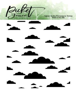 Picket Fence Studios Endless Clouds 4x4 Inch Clear Stamps 