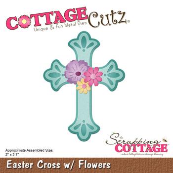 Scrapping Cottage Die - Easter Cross w/ Flowers