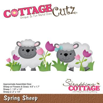 Scrapping Cottage Die - Spring Sheep