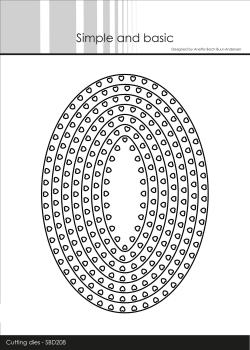 Simple and Basic "Heart Framed Oval Cutting " Stanze -  Die