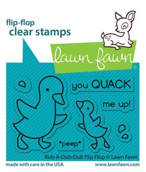 Lawn Fawn Stempelset "Rub-A-Dub-Dub Flip-Flop" Clear Stamp