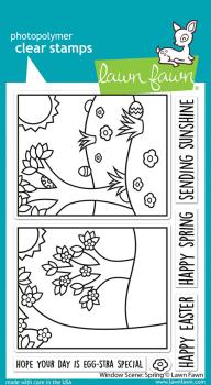 Lawn Fawn Stempelset "Window Scene: Spring" Clear Stamp