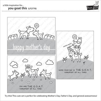 Lawn Fawn Stempelset "You Goat This" Clear Stamp