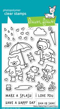 Lawn Fawn Stempelset "Beary Rainy Day" Clear Stamp