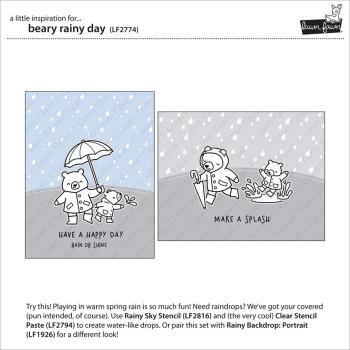 Lawn Fawn Stempelset "Beary Rainy Day" Clear Stamp