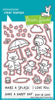 Lawn Fawn Craft Dies - "Beary Rainy Day" - Stanzen