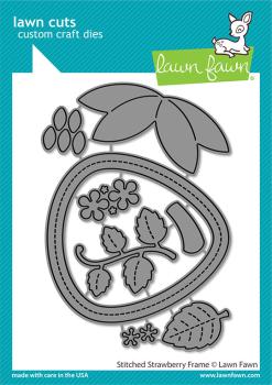 Lawn Fawn Craft Dies - Stitched Strawberry Frame