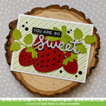 Lawn Fawn Craft Dies - Stitched Strawberry Frame