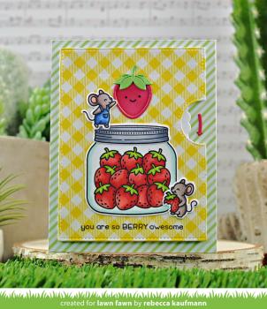 Lawn Fawn Craft Dies - Reveal Wheel Strawberries Add-On