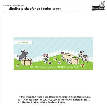 Lawn Fawn Craft Dies - Slimline Picket Fence Border