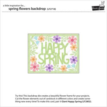 Lawn Fawn Craft Dies - Spring Flowers Backdrop