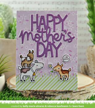 Lawn Fawn Craft Dies - Giant Happy Mother's Day