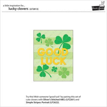 Lawn Fawn Craft Dies - Lucky Clovers