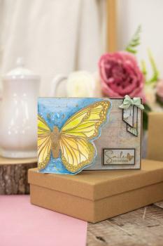 Crafters Companion -Vintage Butterflies Monarch - Stanze & Stempel