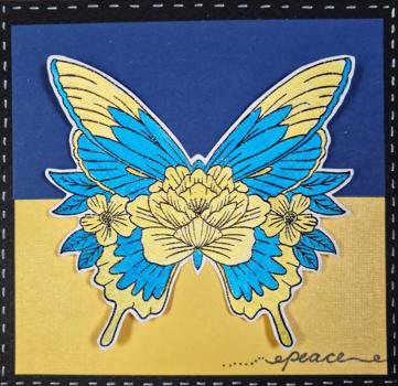 IndigoBlu "Butterfly Dance" A5 Rubber Stamp