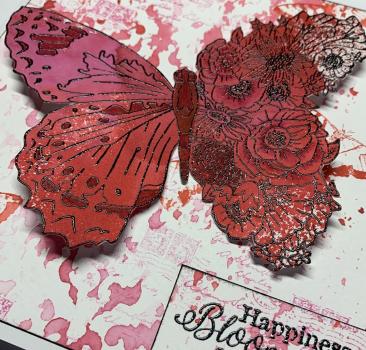 IndigoBlu "Butterfly Dance" A5 Rubber Stamp