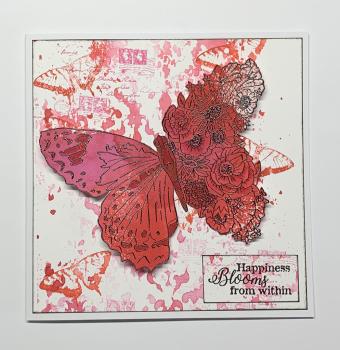 IndigoBlu "Butterfly Dance" A5 Rubber Stamp