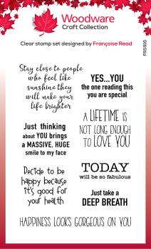 Woodware Happy Motivation  Clear Stamps - Stempel 