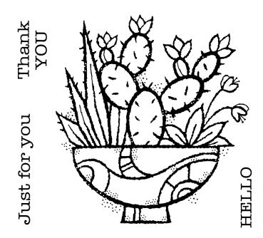 Woodware Succulent Display  Clear Stamps - Stempel 