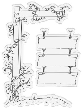 Crafters Companion - Country Lane  Hanging Sign and Vines  - Stanze & Stempel