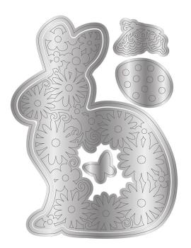 Gemini Botanical Bunny Create-a-Card Dies  - Stanze - 