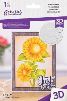 Gemini Sunflowers 3D Embossing Folder - Prägeschablone 3D - 