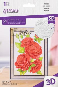 Gemini Roses 3D Embossing Folder - Prägeschablone 3D - 