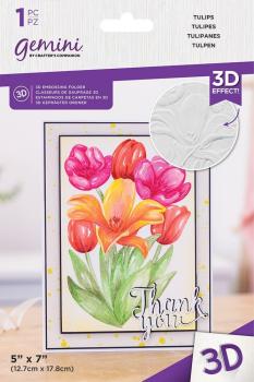 Gemini Tulips 3D Embossing Folder - Prägeschablone 3D - 