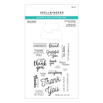 Spellbinders Stempel & Stanzset "Many Thanks Clear Stamp & Die Set"